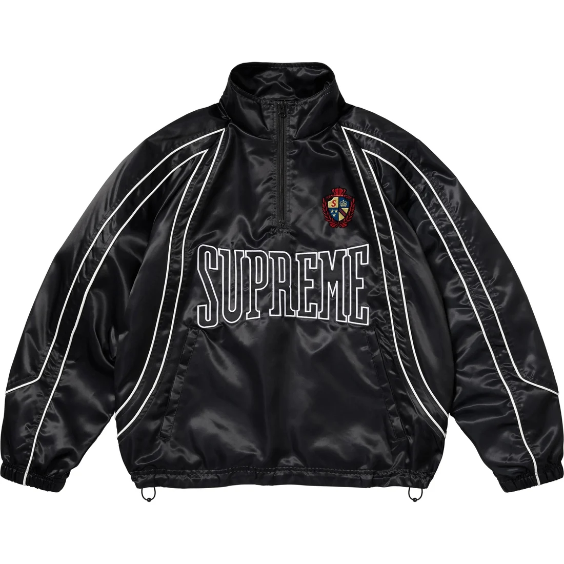 Satin Piping Pullover Supreme, черный