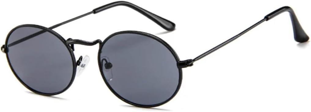 

Солнцезащитные очки с защитой от УФ-излучения UV400 | Круглая металлическая оправа, градиентные линзы | Для женщин и мужчин, для занятий спортом на открытом воздухе и вождения DSVIGF, Black-black