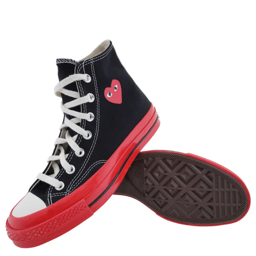 Кроссовки на высокой подошве Comme Des Garcons X Cdg Play Converse, черный — фото 2