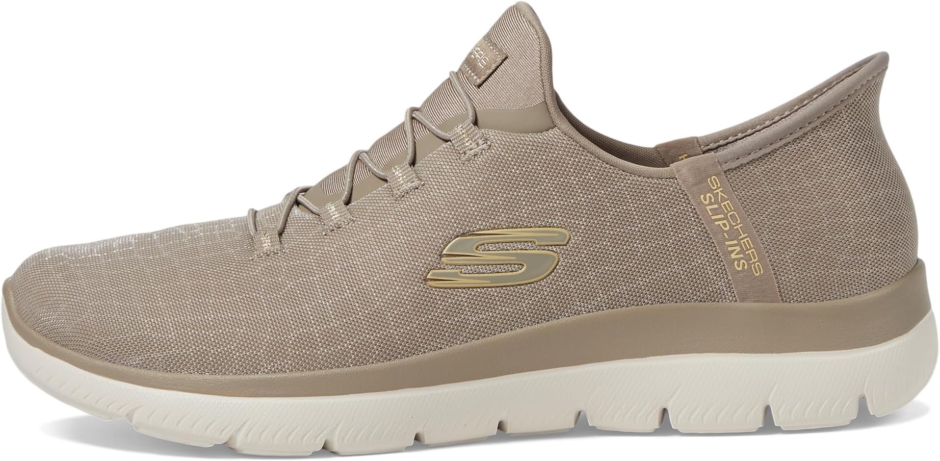 Кроссовки SKECHERS Summits-Classy Night Hands Free Slip-Ins, Taupe/Gold — фото 4