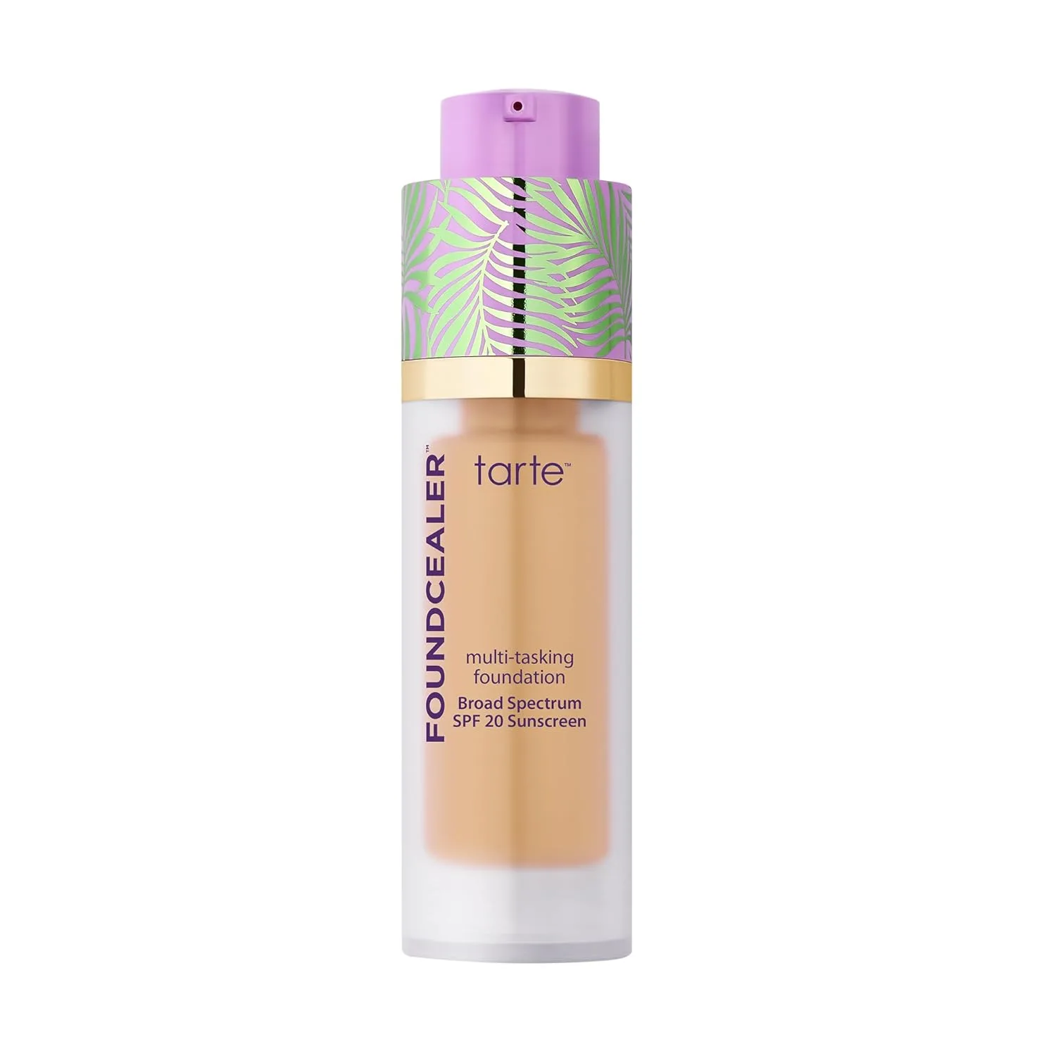 Tarte Babassu Foundcealer Dewy Foundation Broad Spectrum SPF 20 - тональный крем и консилер в одном, с SPF, веганский уходовый макияж с сияющим средним покрытием, cruelty free, 35G medium golden