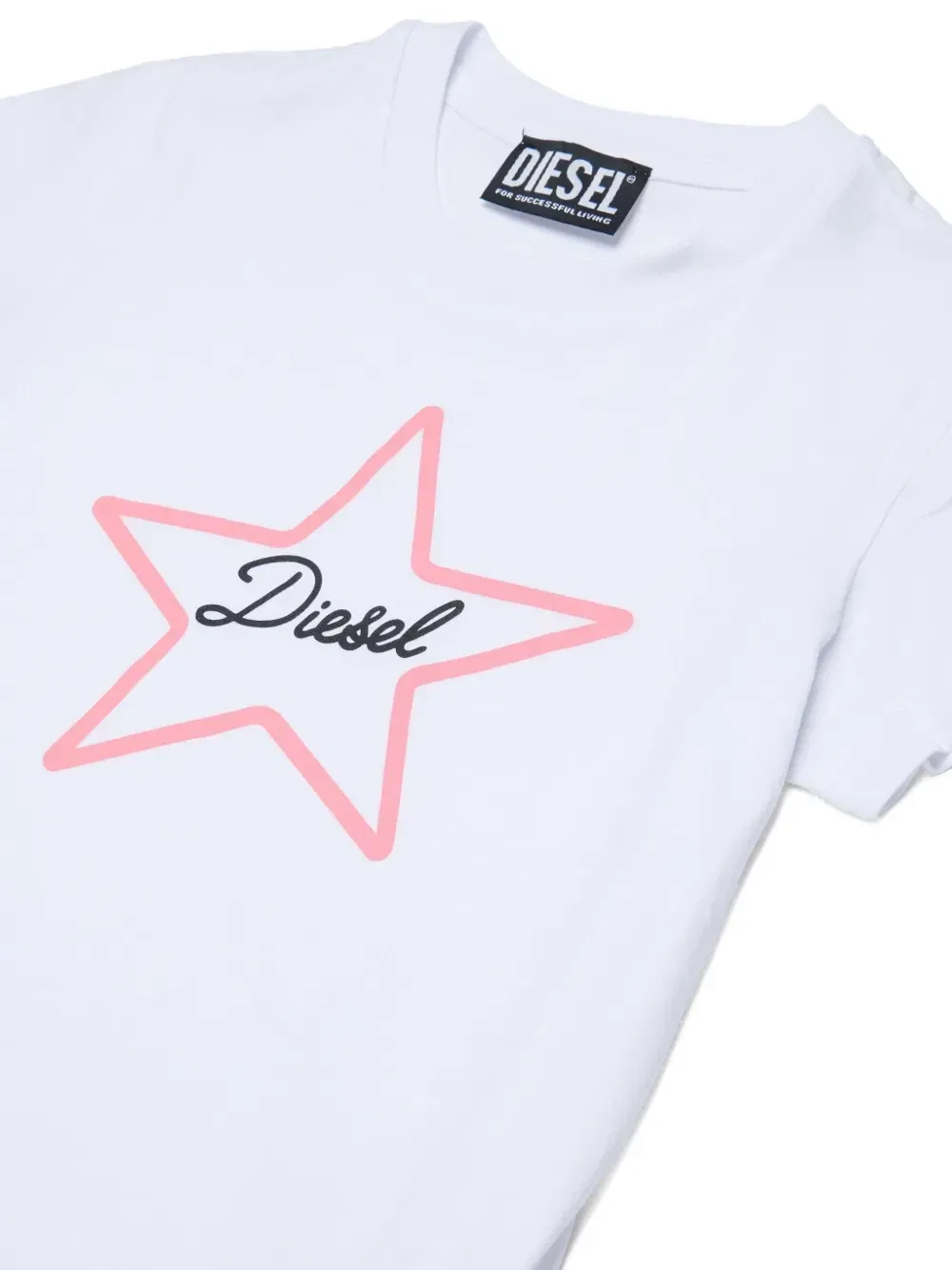 Футболка с принтом Diesel Kids, белый — фото 3
