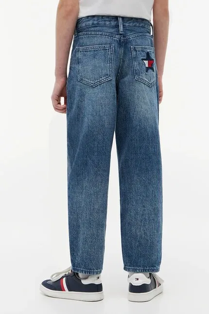 Джинсы leg Tommy Hilfiger, синий — фото 3