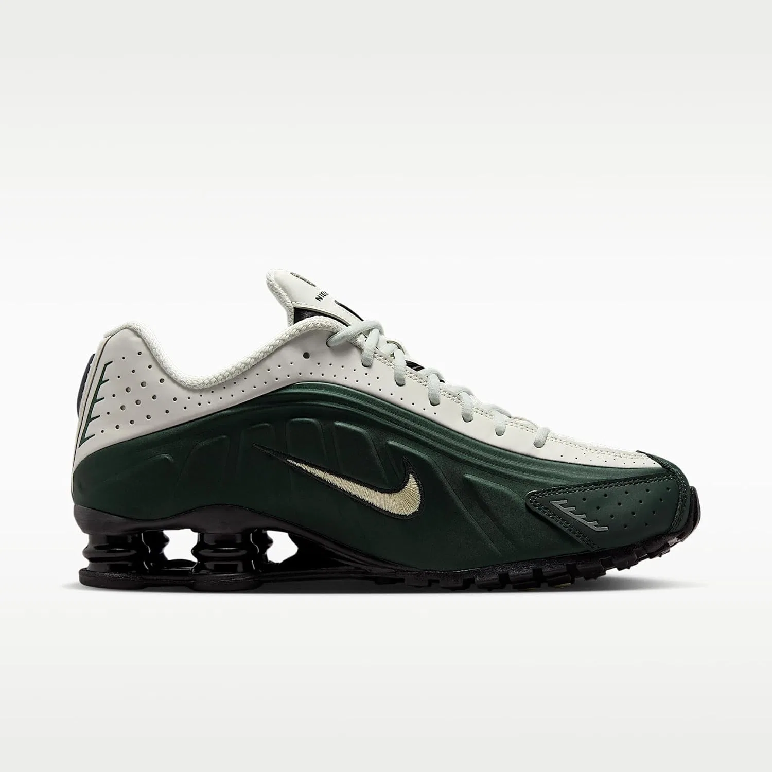 Мужские кроссовки Nike Shox R4, Black Spruce Olive Aura Spruce Aura — фото 3