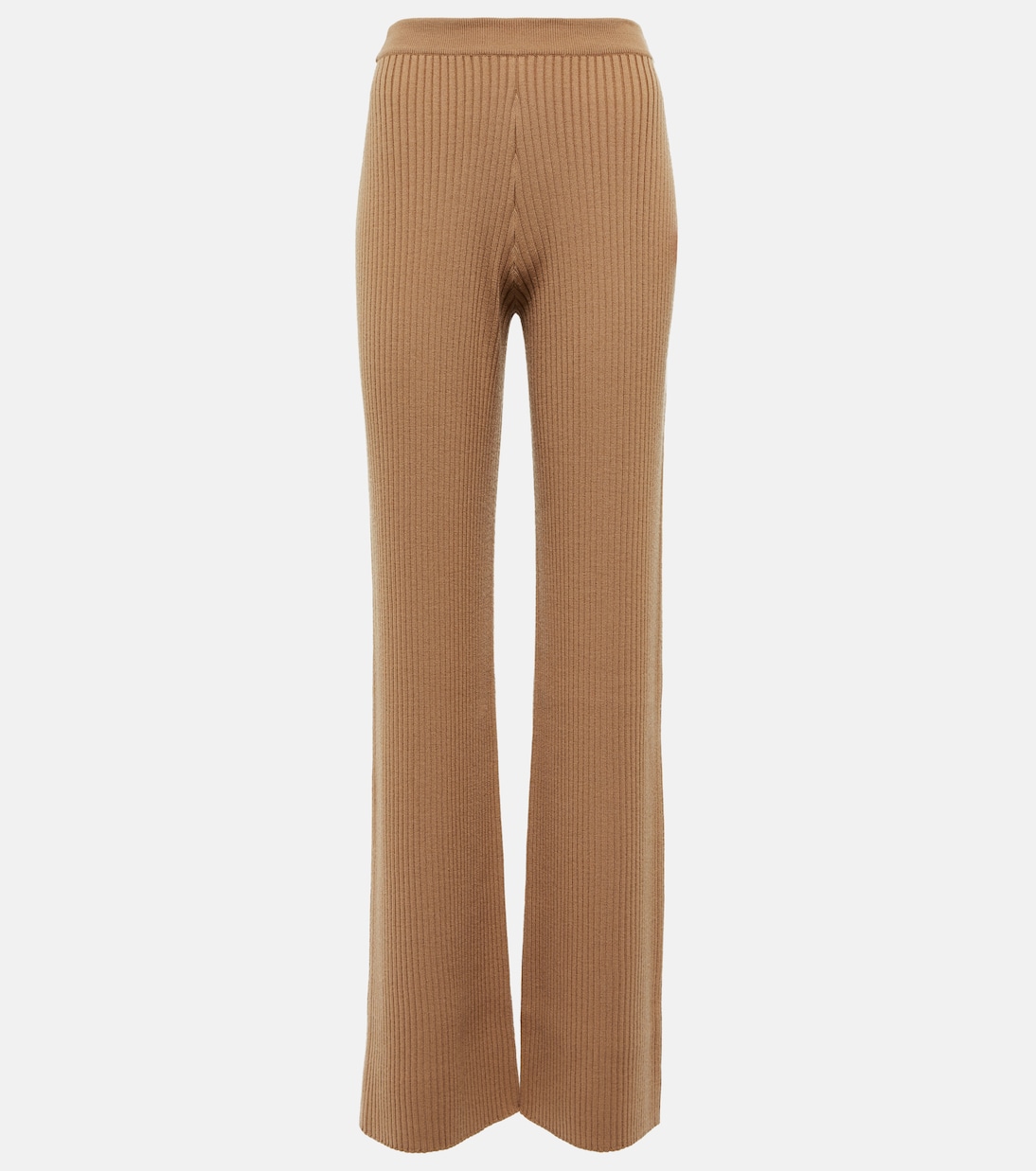 

Брюки из шерсти и кашемира в рубчик Chloé, Worn Brown