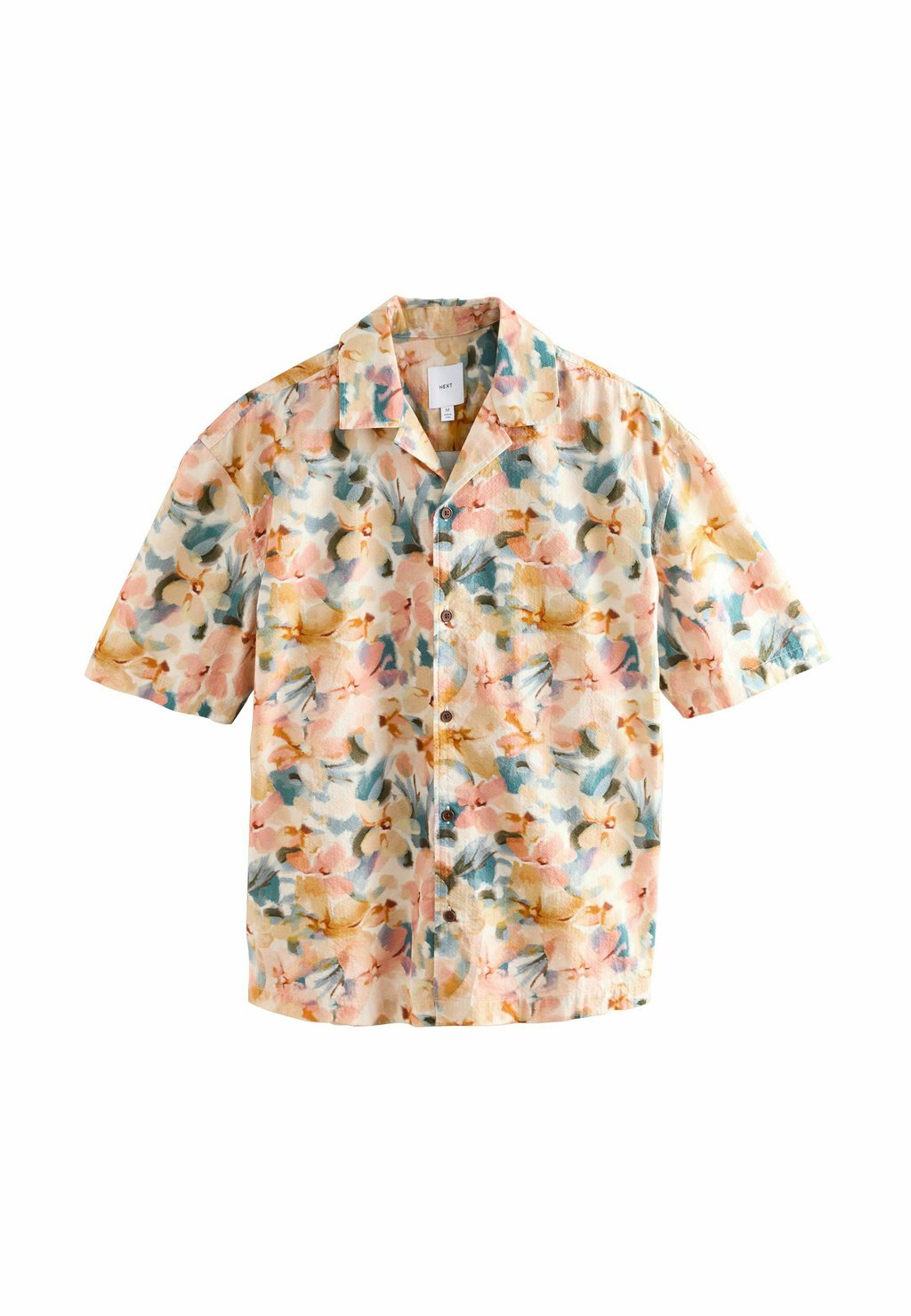 

Рубашка REGULAR FIT WATERCOLOUR PRINTED FLORAL SHORT SLEEVE Next, оранжевый
