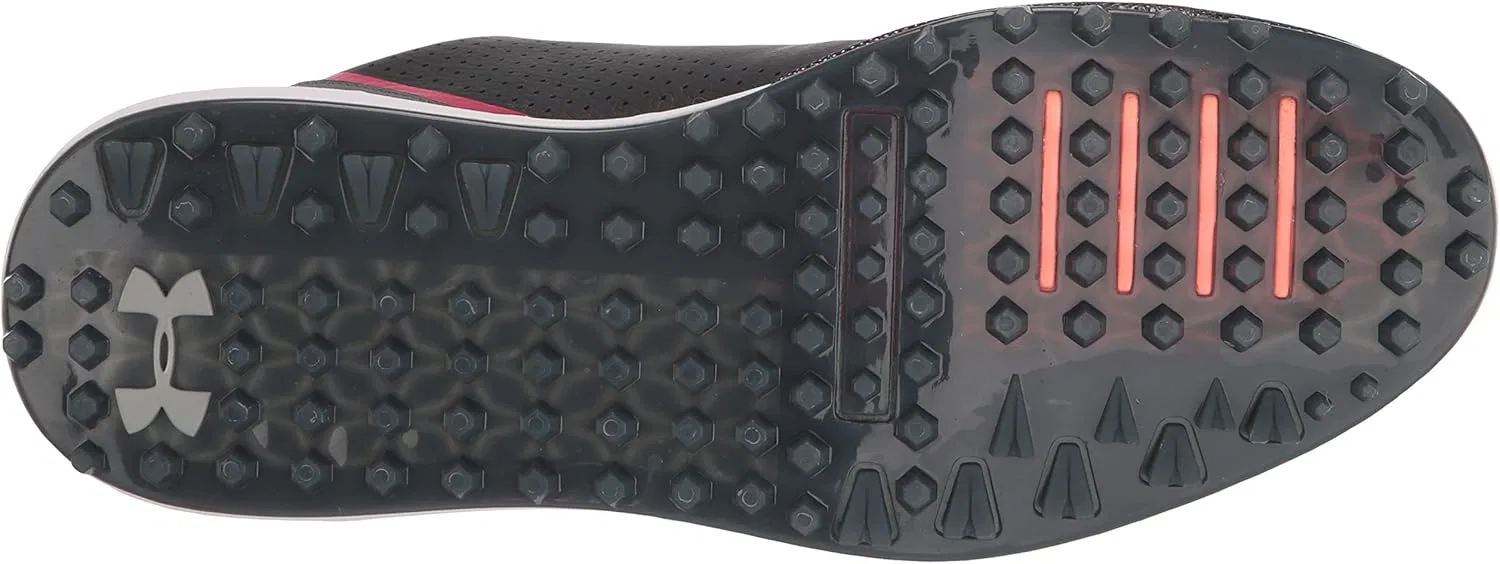 Мужские гольф-кроссовки Under Armour 3025071, Black 001 Electric Mandarin — фото 4