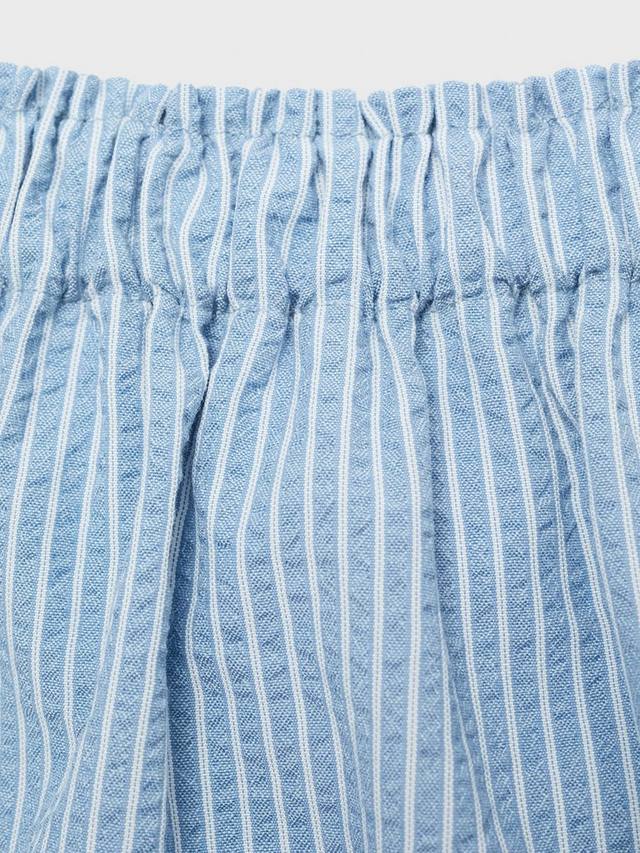 Детская юбка-трапеция из хлопковой смеси Mango, Lt-pastel Blue — фото 4