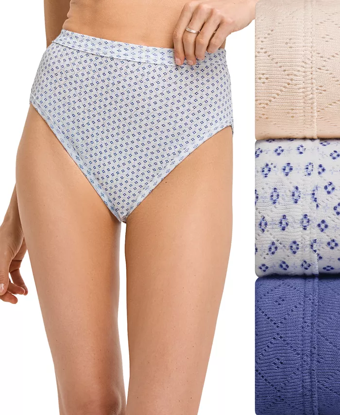 

Нижнее белье Elance Cotton French Cut, 3 пары, 1541, увеличенные размеры Jockey, белый