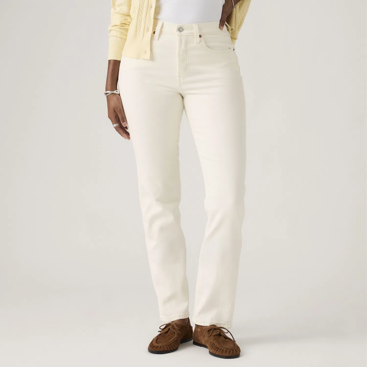 Женские джинсы 501 Original Fit Levi's, White — фото 2