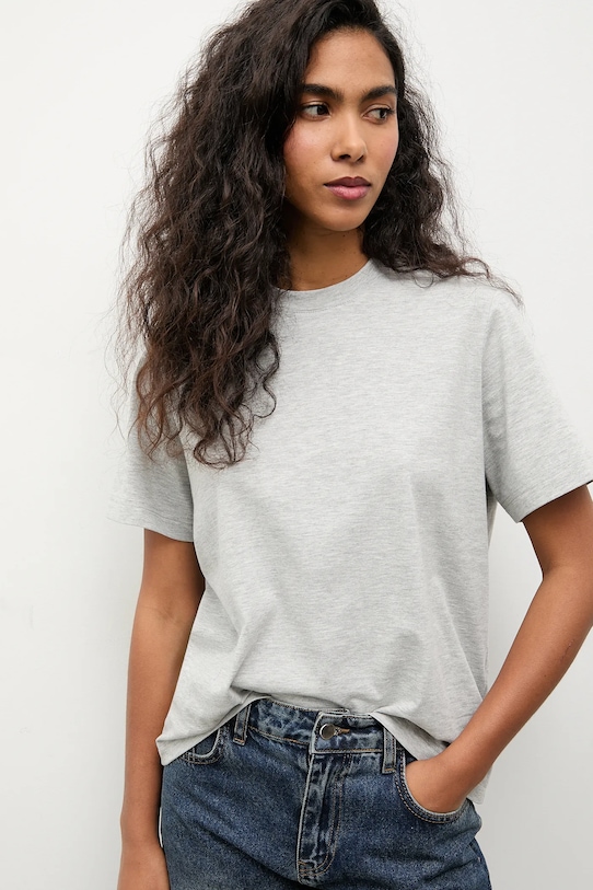 

Хлопковая футболка Answear.LAB, серый