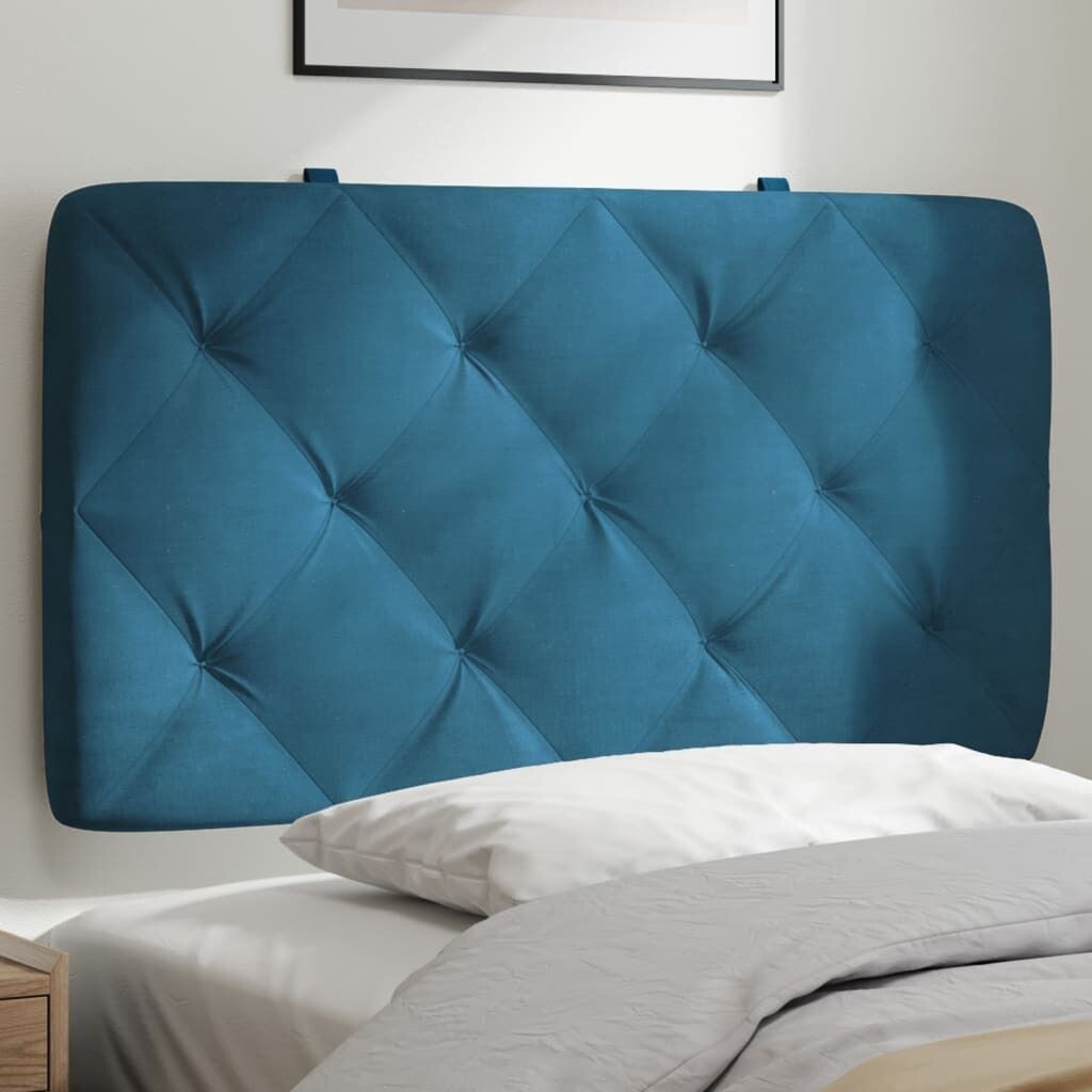 

Подушка на изголовье синяя бархатная 80 см DKD HOME DECOR