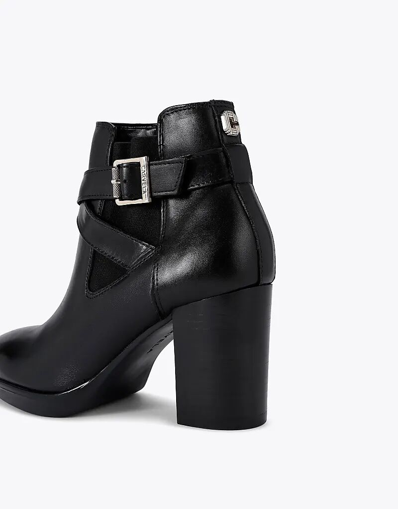 Ботильоны Carvela Silver 2 средней высоты из черной кожи — фото 3
