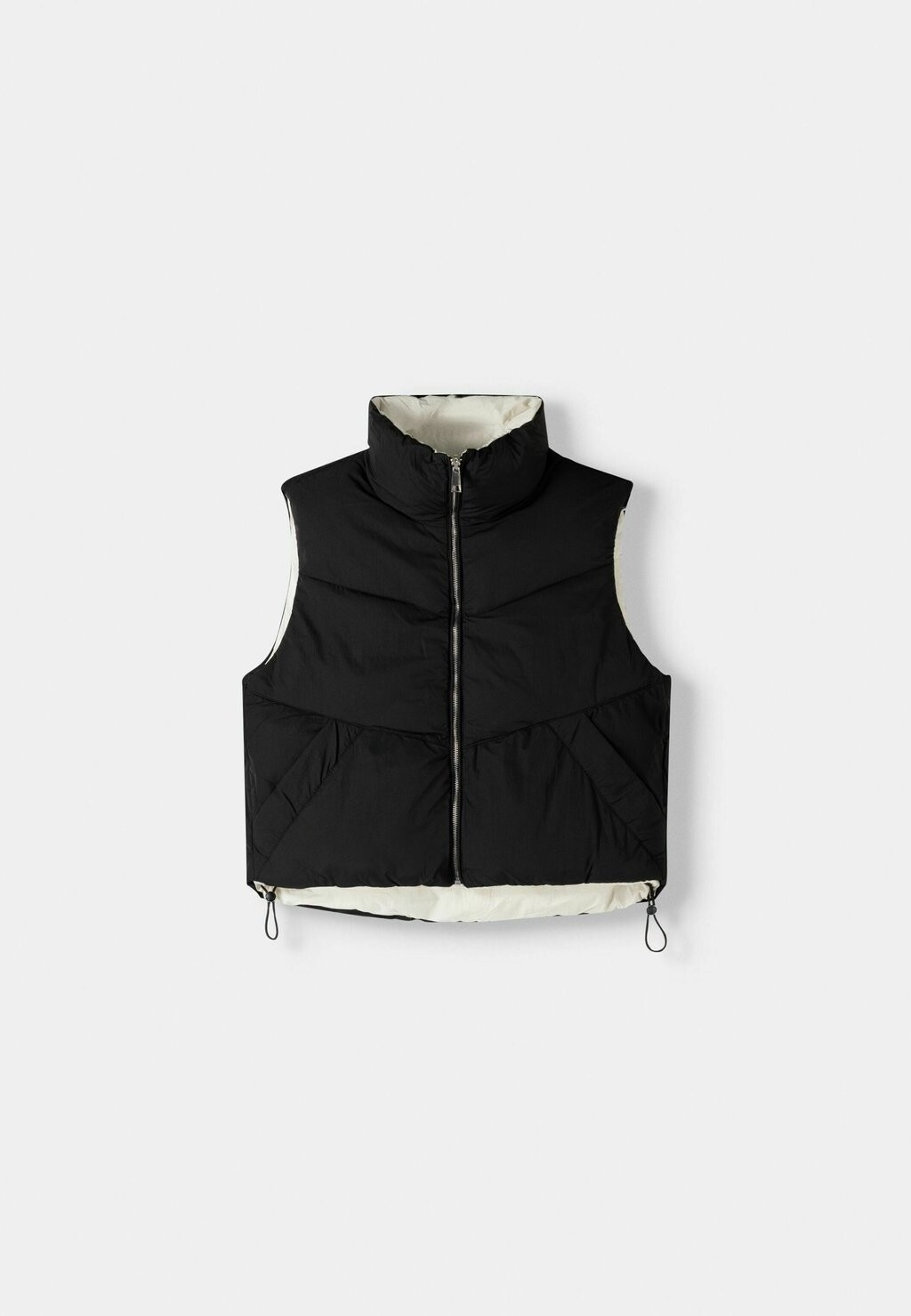 

Жилет REVERSIBLE Bershka, черный деним