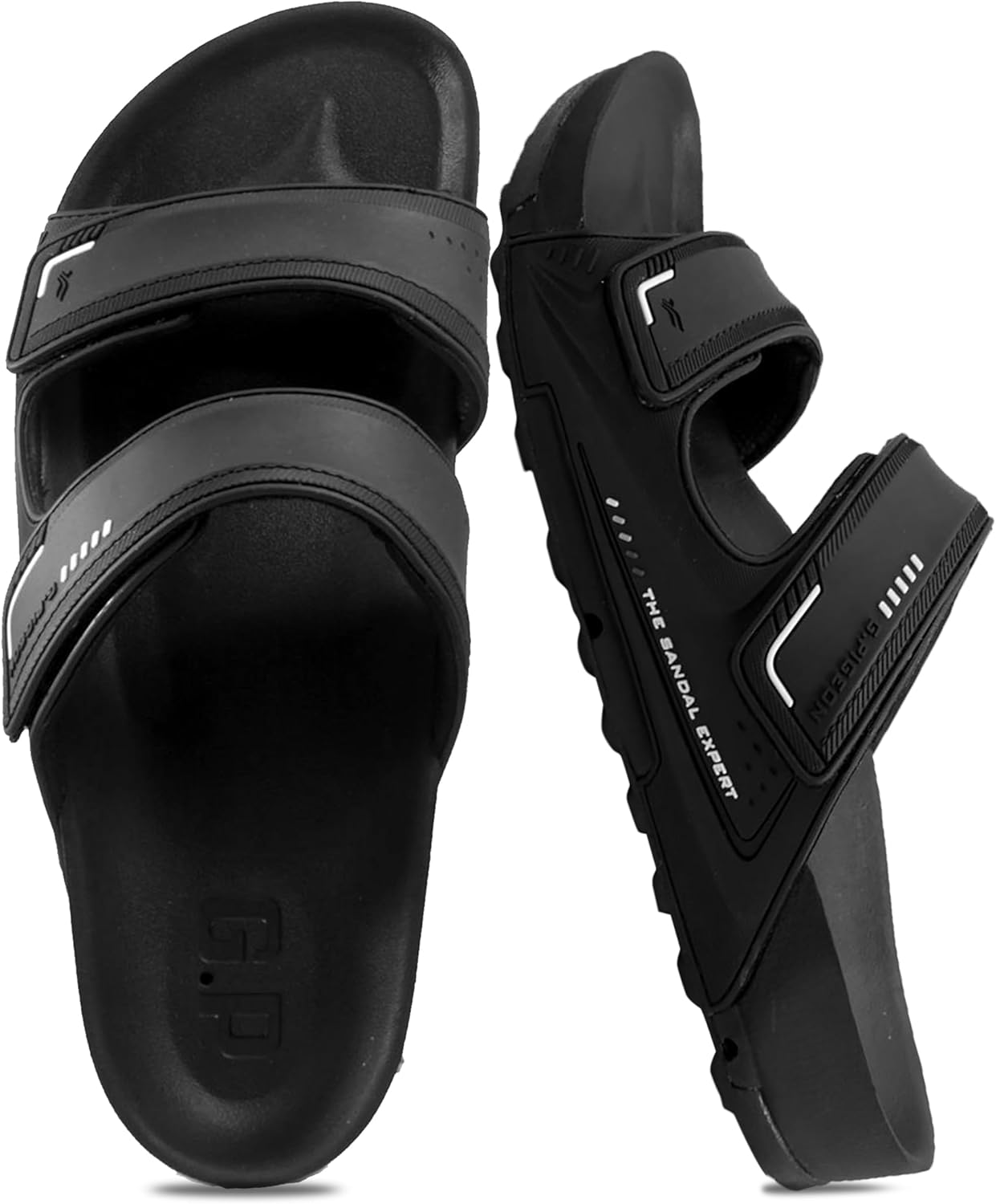 

Сандалии Gold Pigeon Shoes PIRO унисекс с ортопедической стелькой Orthoheel, высокоплотным гелем и подошвой с водоотведением, черный