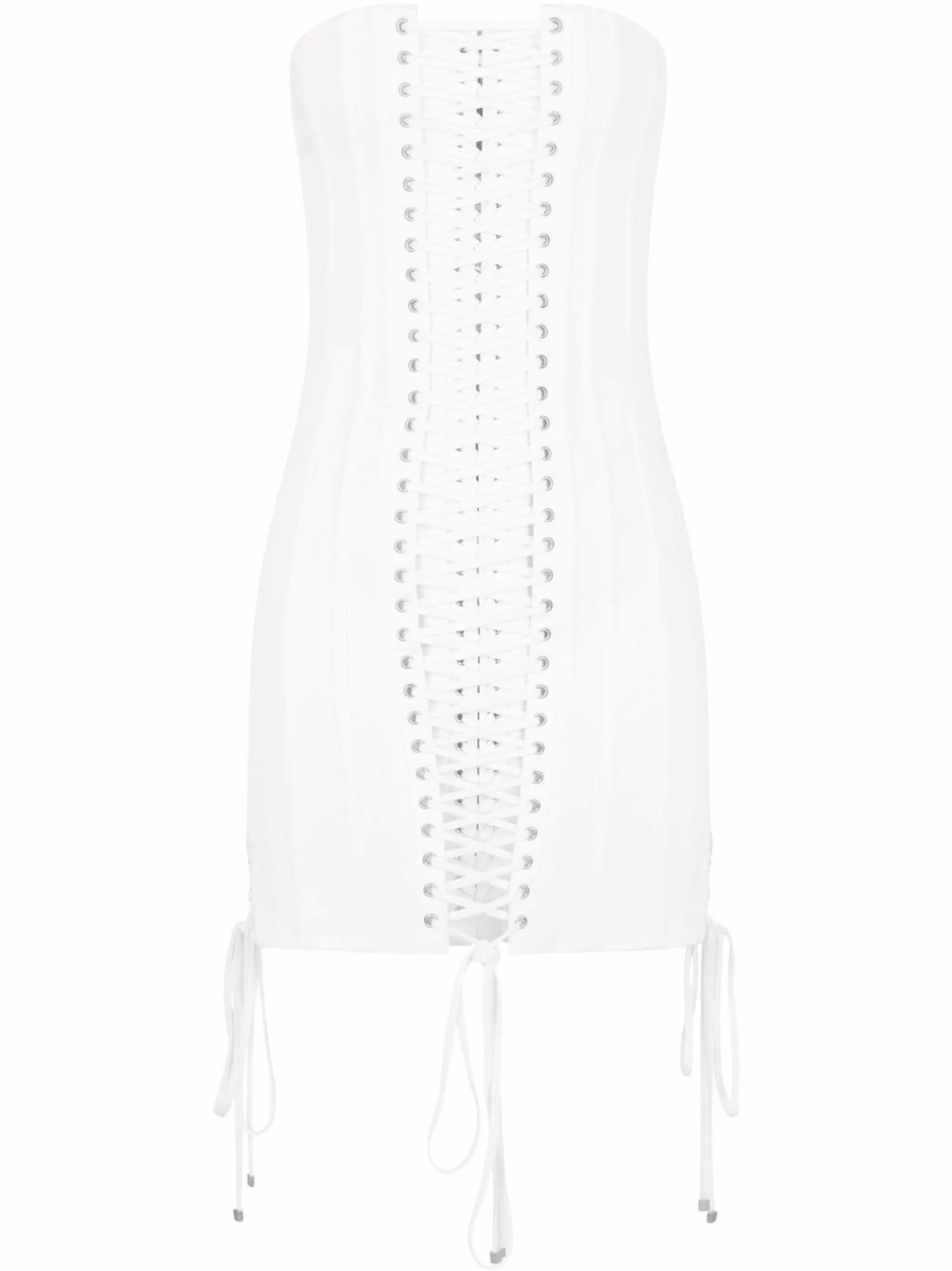 

Габардиновое платье мини с кружевом Dolce & Gabbana, белый