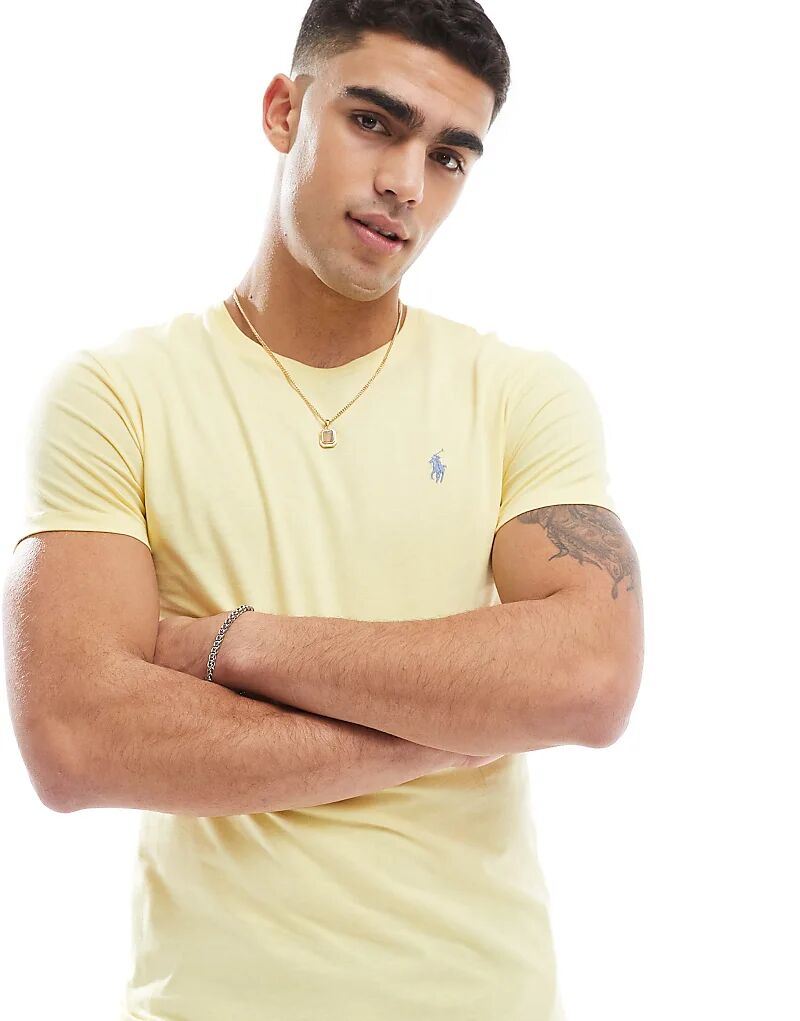 

Футболка с логотипом Polo Ralph Lauren, индивидуальная посадка, желтого цвета