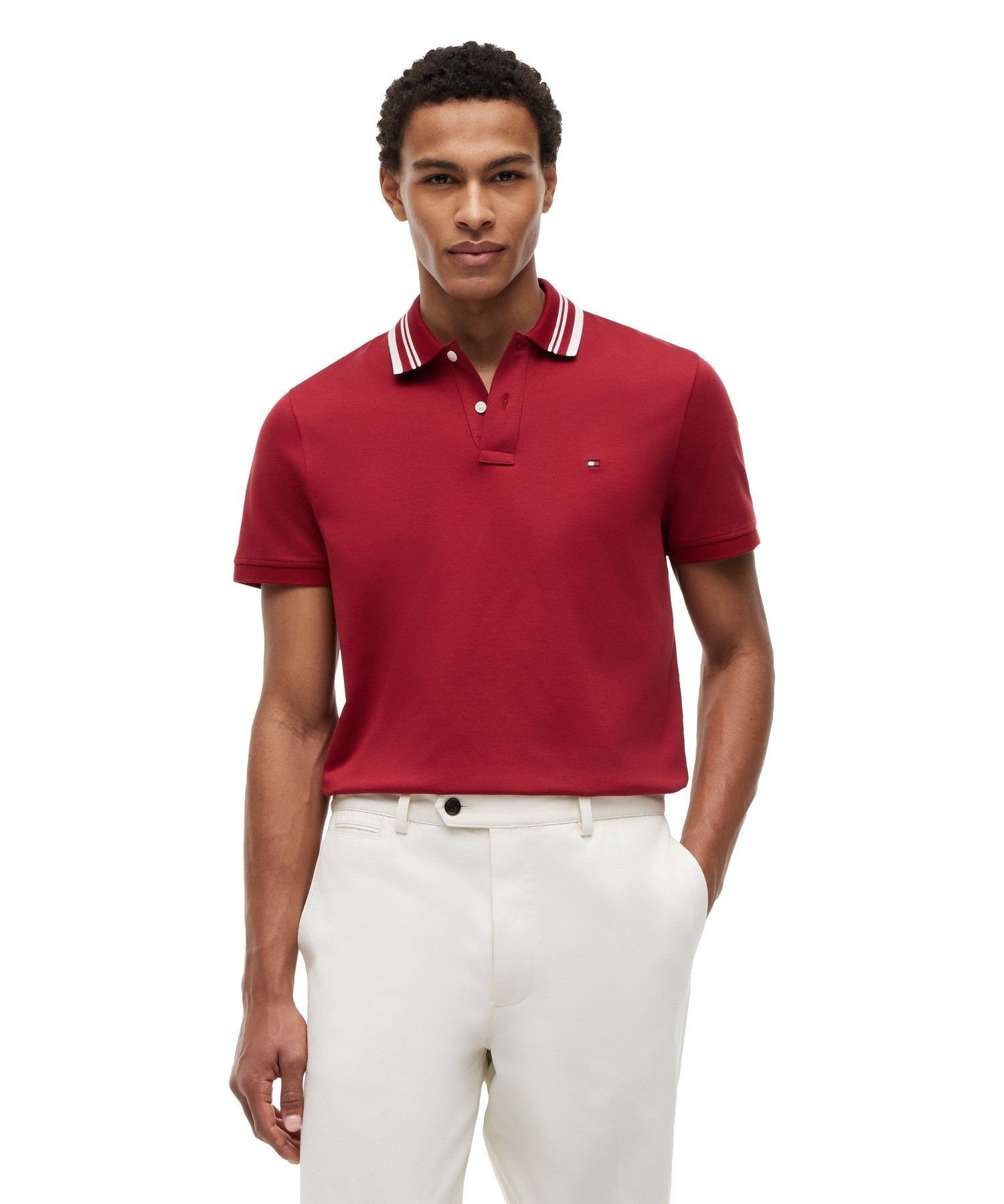 Футболка-поло с коротким рукавом 26SS Tommy Hilfiger, Red XIT
