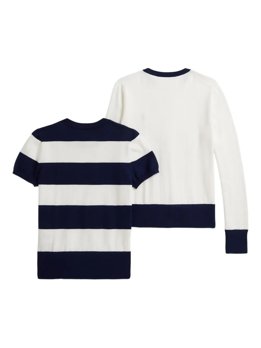 Комплект из кардигана и топа в полоску POLO RALPH LAUREN KIDS, белый — фото 2