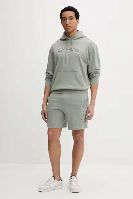 Худи свободный крой Calvin Klein, зеленый — фото 2