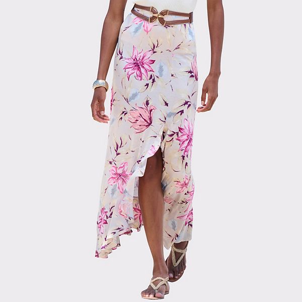 

Женская плиссированная макси-юбка Lascana, Light Pink Floral