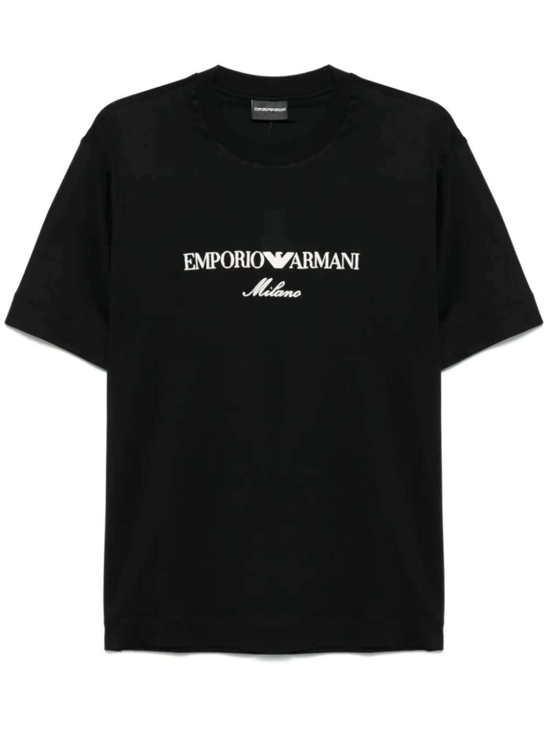 

Emporio Armani футболка с вышитым логотипом, черный