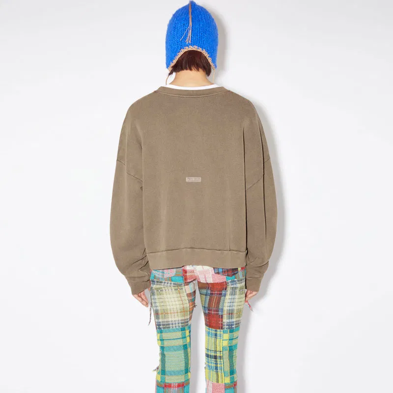 Свитшот с нашивкой Acne Studios Dark Brown — фото 4