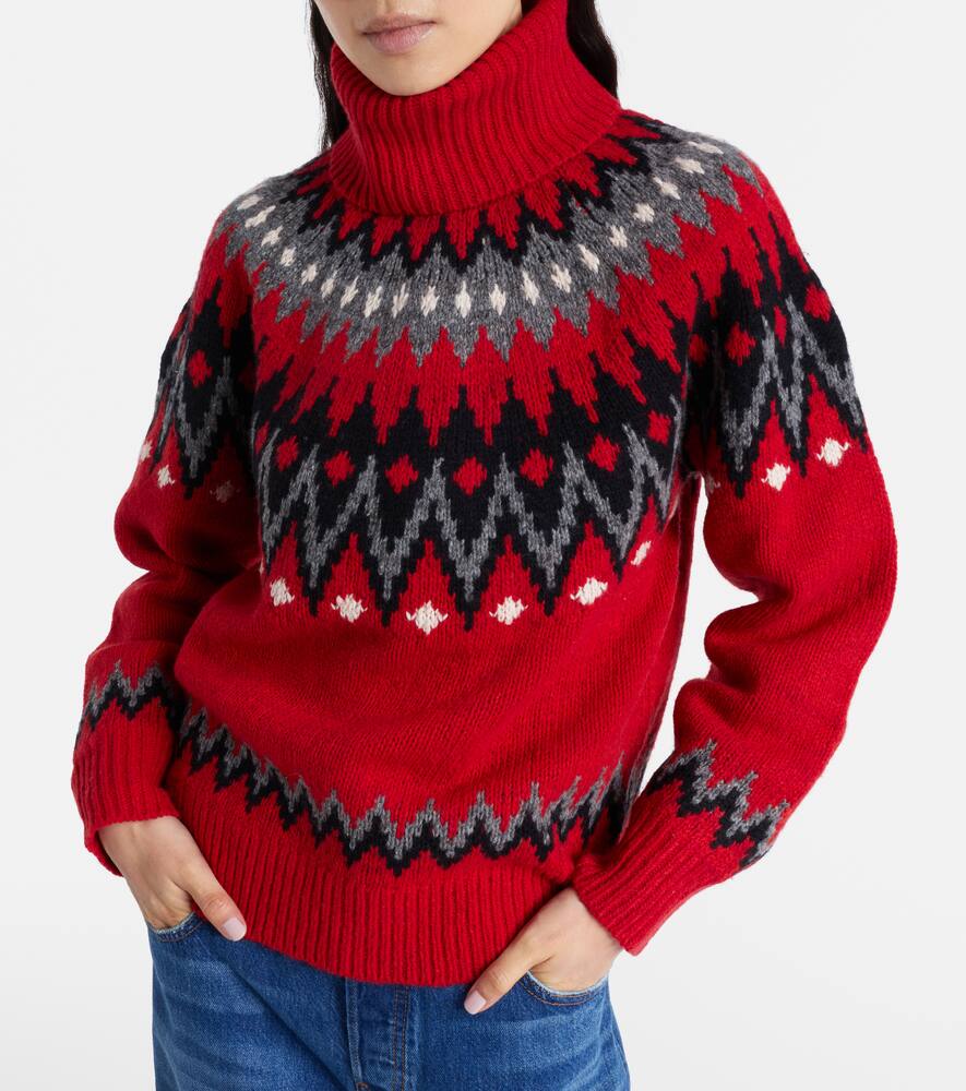 Шерстяной свитер с водолазкой Polo Ralph Lauren, Fireside Red Multi — фото 3