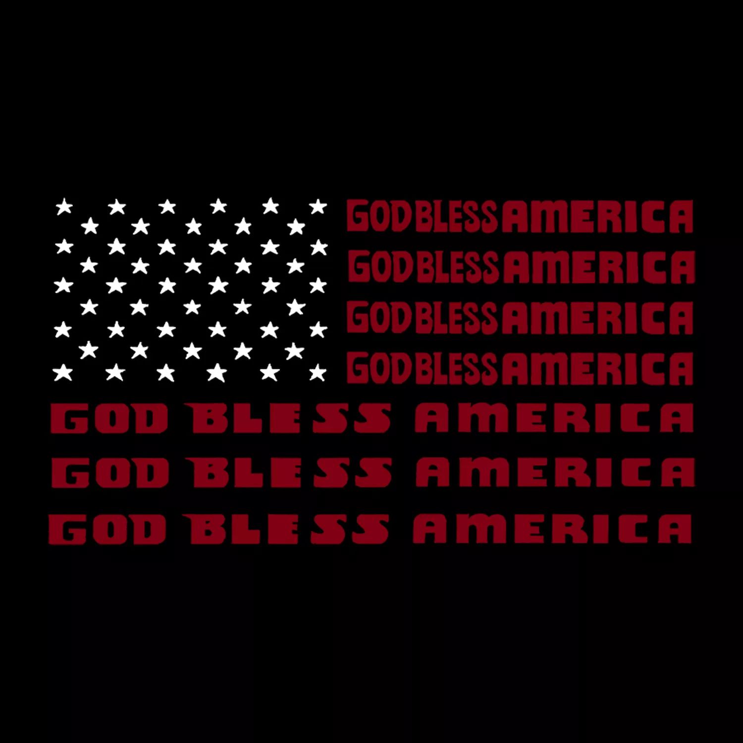 

God Bless America — мужская футболка премиум-класса с рисунком Word Art LA Pop Art