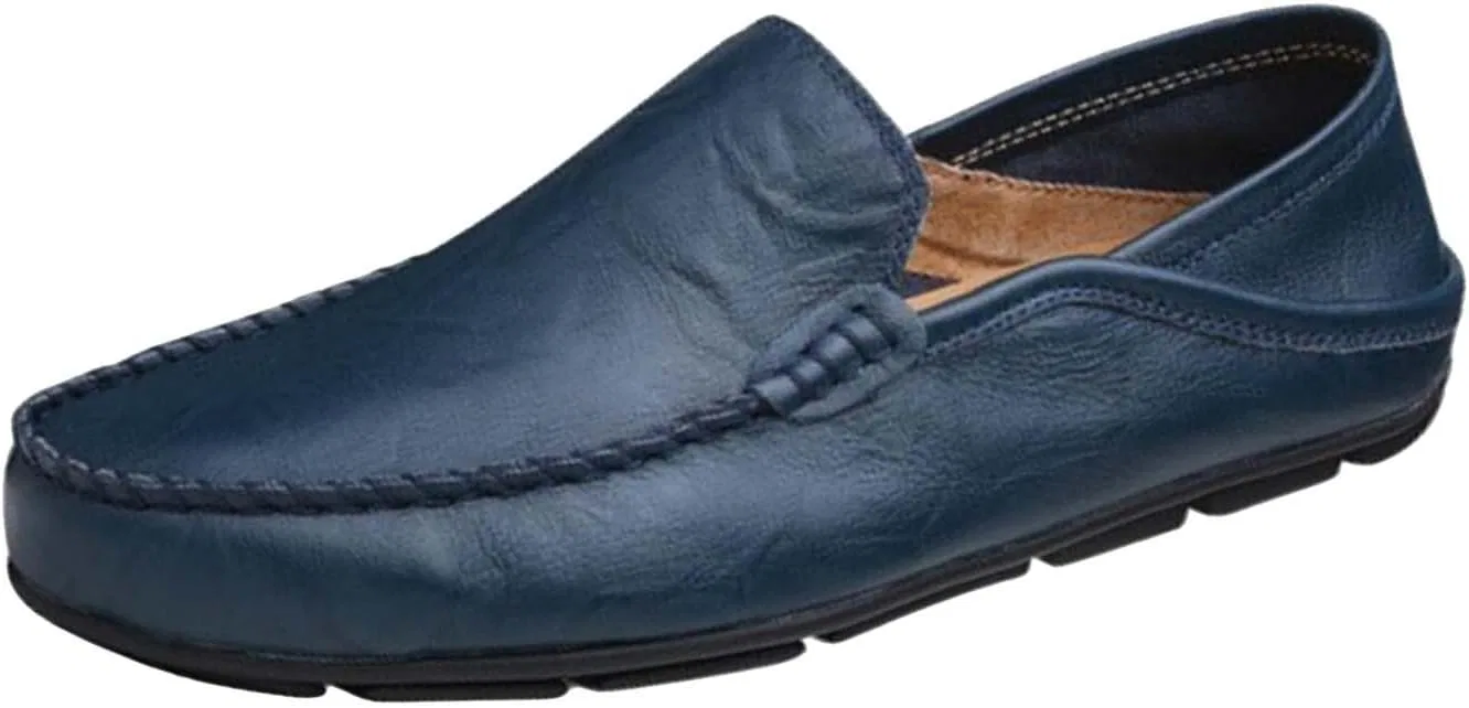 Лоферы кожаные Formal Business Loafers, синие