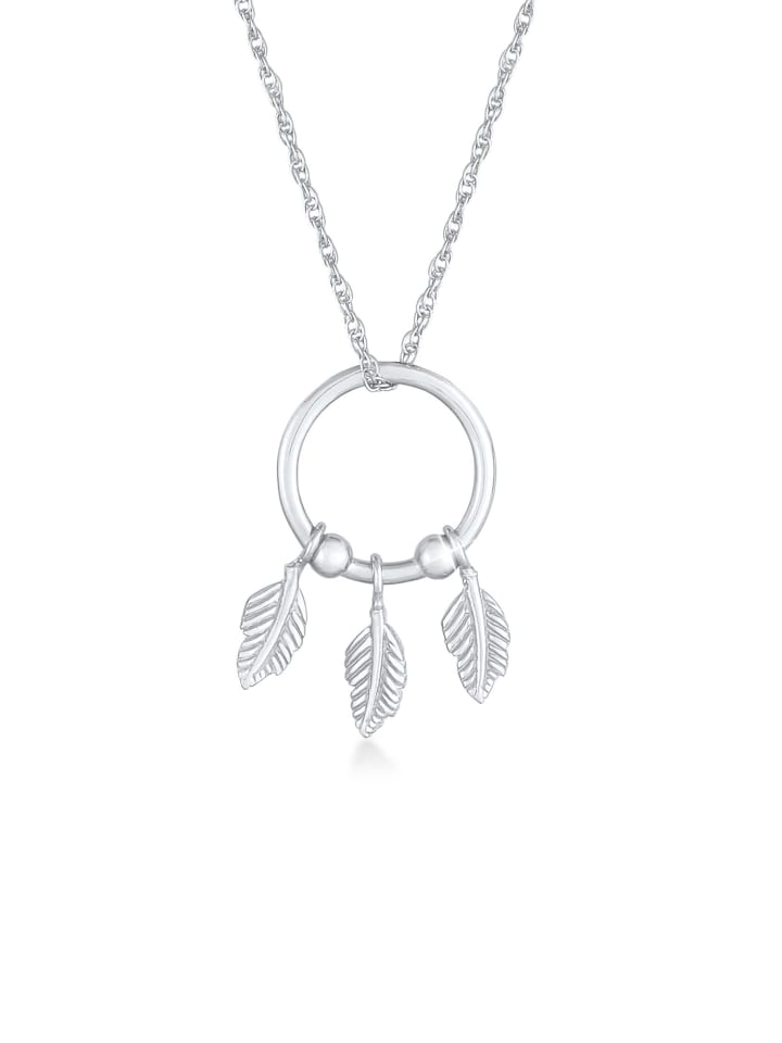 

Elli Колье из серебра 925 пробы с пером в серебряной оправе