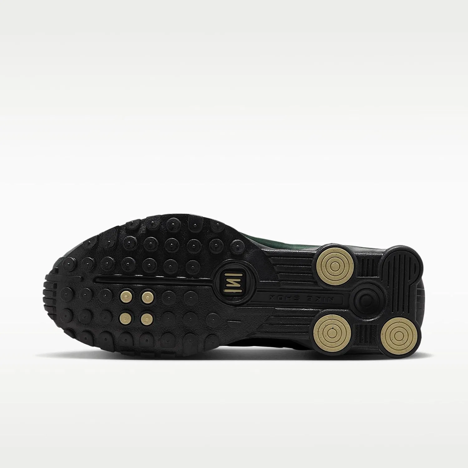 Мужские кроссовки Nike Shox R4, Black Spruce Olive Aura Spruce Aura — фото 2