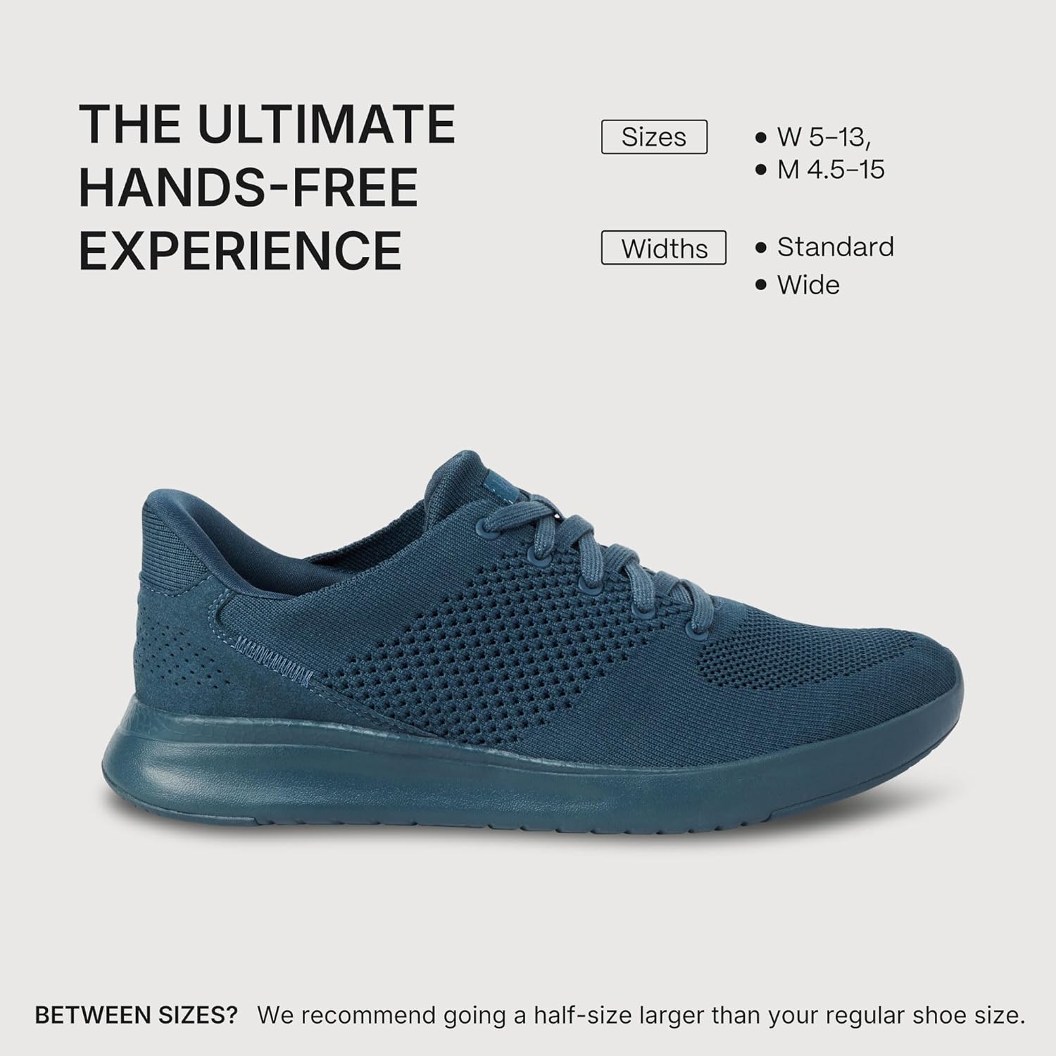 Кроссовки Kizik Slip On: Lima- удобные для повседневной носки, с Hands-Free, дышащий верх из трикотажа, мужские и женские прогулочные обувь с поддержкой свода стопы, Orion Blue — фото 4