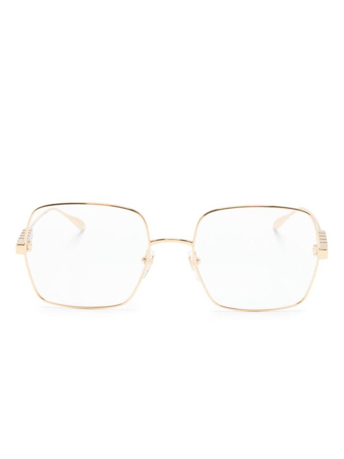 

Gucci Eyewear logo-lettering square-frame glasses, золотистый