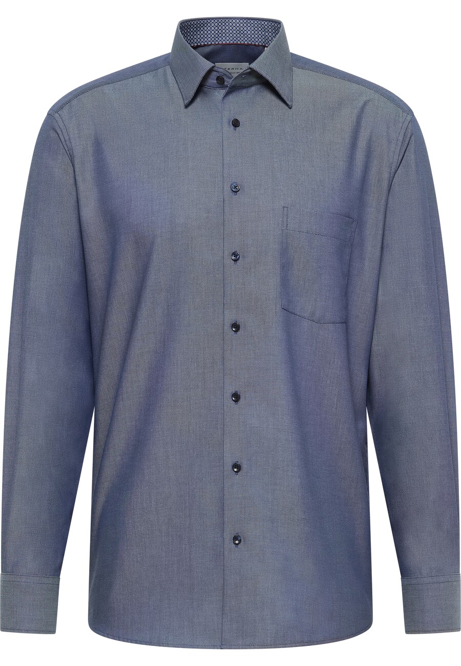 

Рубашка на пуговицах классического кроя ETERNA, Blue Denim