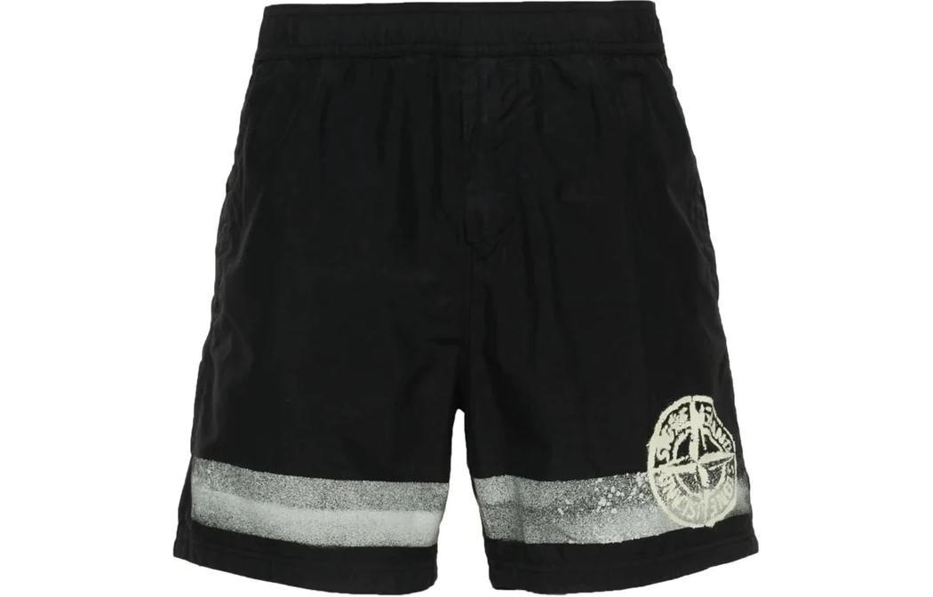 

Повседневные шорты мужские черные Stone Island, черный