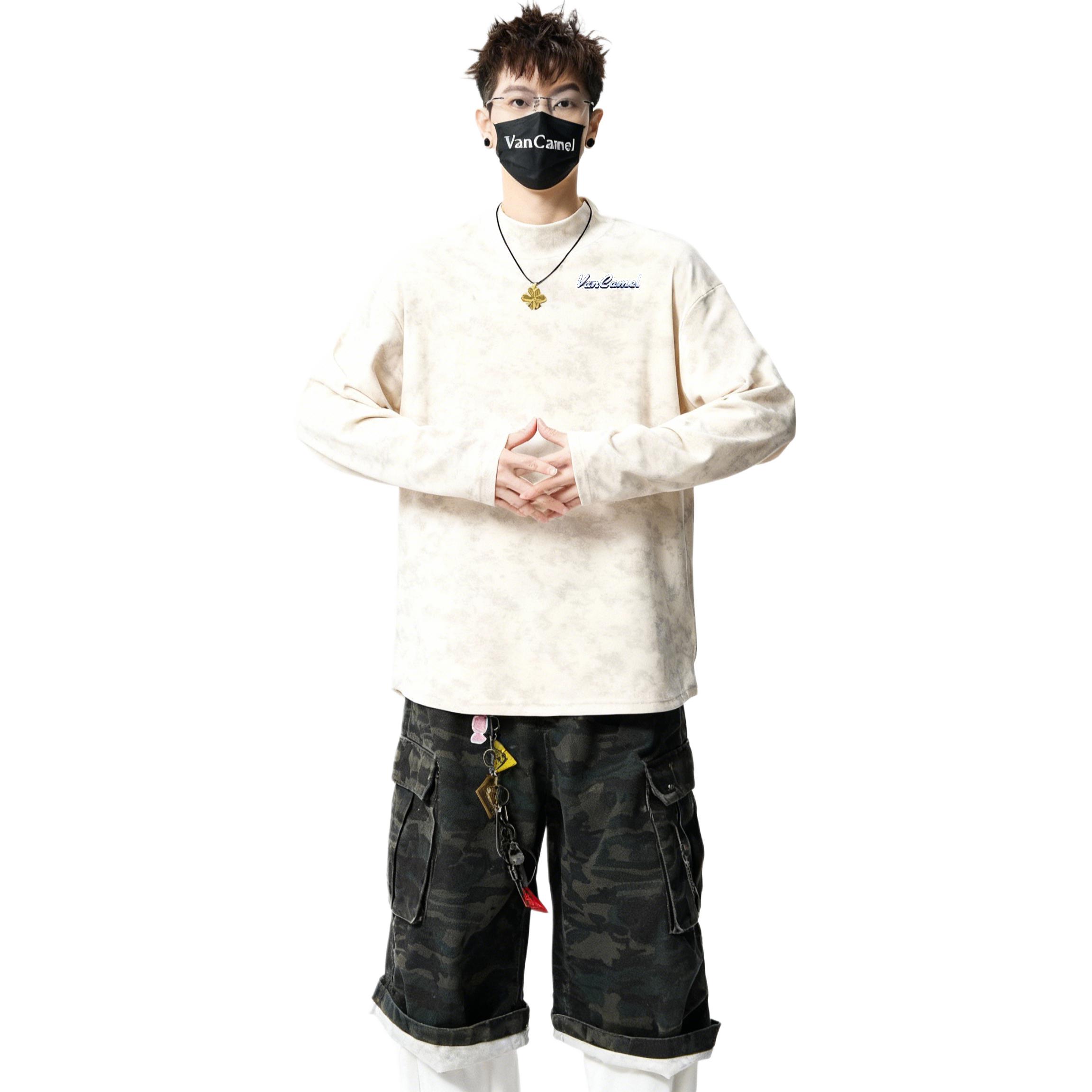 

Свитшот Unisex Half Turtleneck Moderate Regular VanCamel, оранжевый fleece-lined