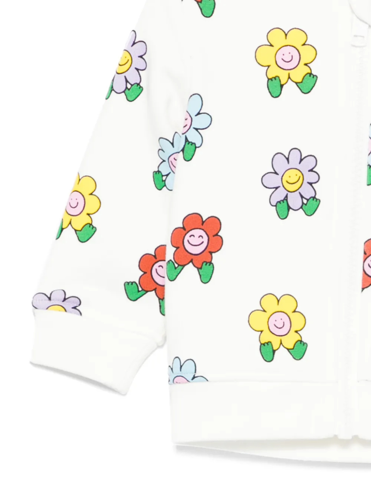 Толстовка с цветочным принтом Stella McCartney Kids, белый — фото 3