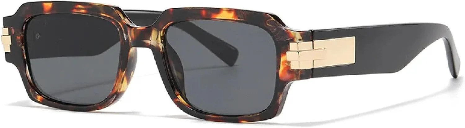 

Классические солнцезащитные очки для женщин и мужчин, модные, роскошные, винтажные, для путешествий, с защитой от УФ-излучения UV400 TVTBBVV, Leopard Black