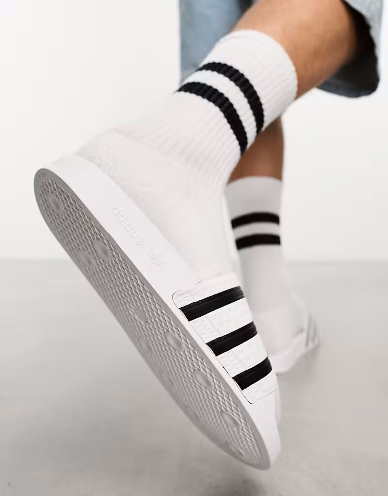 Шлепанцы adilette белого цвета Adidas Originals — фото 2