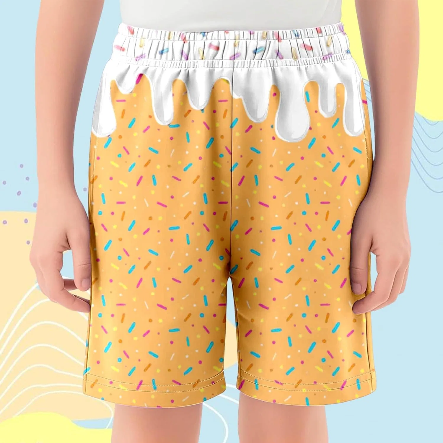 Шорты Active Shorts Boys Ice Cream, белый — фото 2