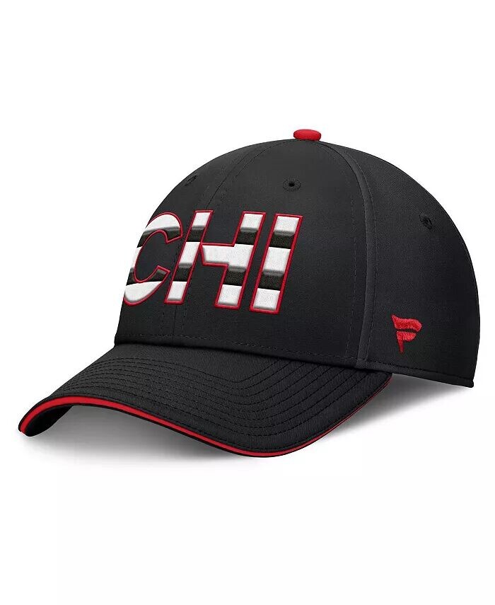 

Мужская черная/красная бейсболка Chicago Blackhawks Authentic Pro Rink Team Code Flex Fanatics