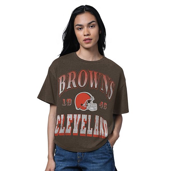 

Женская футболка Cleveland Browns Hall of Fame оверсайз в вересково-коричневом цвете Starter, Коричневый, Женская футболка Cleveland Browns Hall of Fame оверсайз в вересково-коричневом цвете Starter