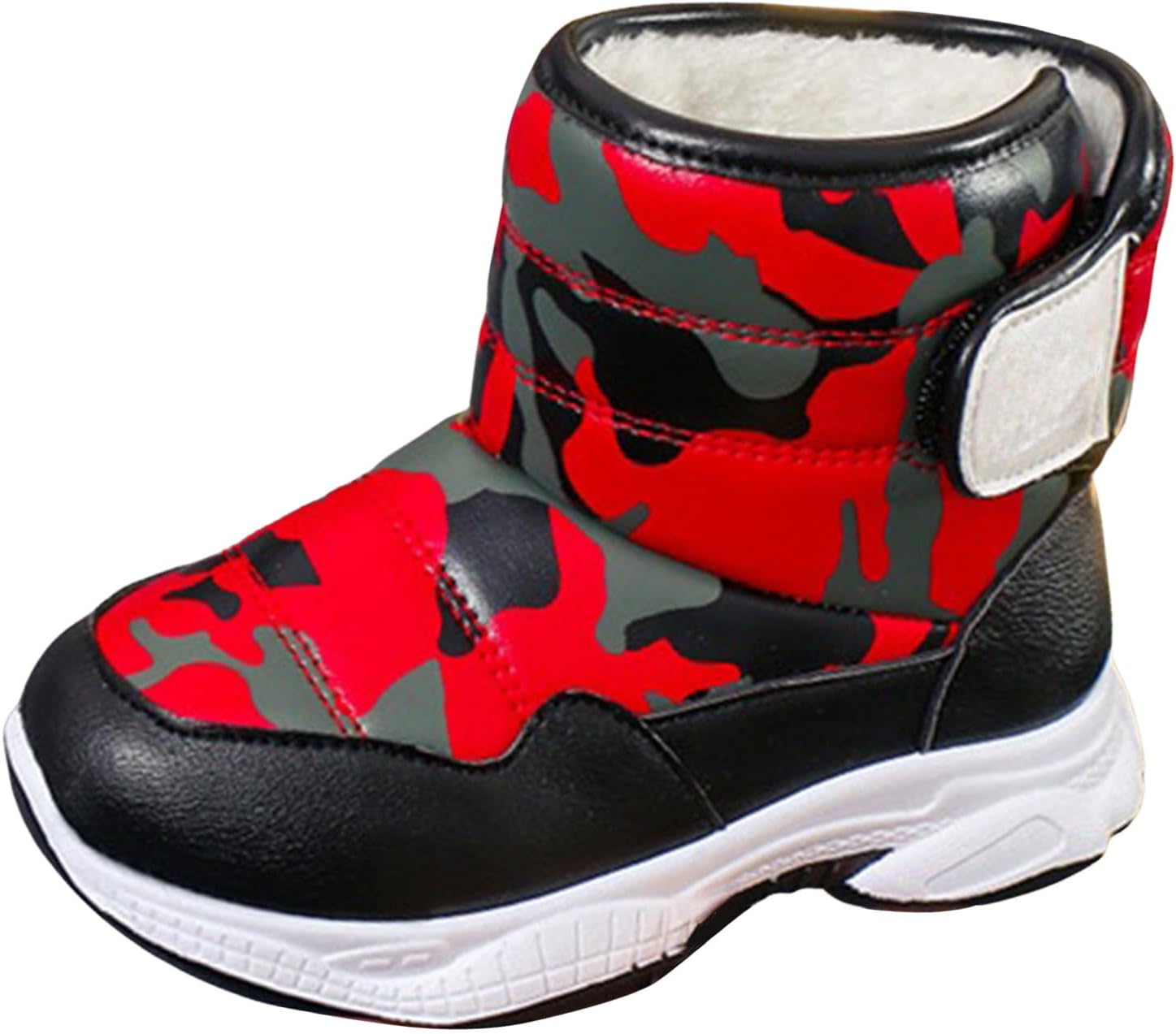 

Ультрамодные уличные ботинки IWIHMIV с высокой теплоизоляцией, толстой подошвой, короткой голенью, зимние, удобные, не скользящие, хлопковые ботинки для походов, Red