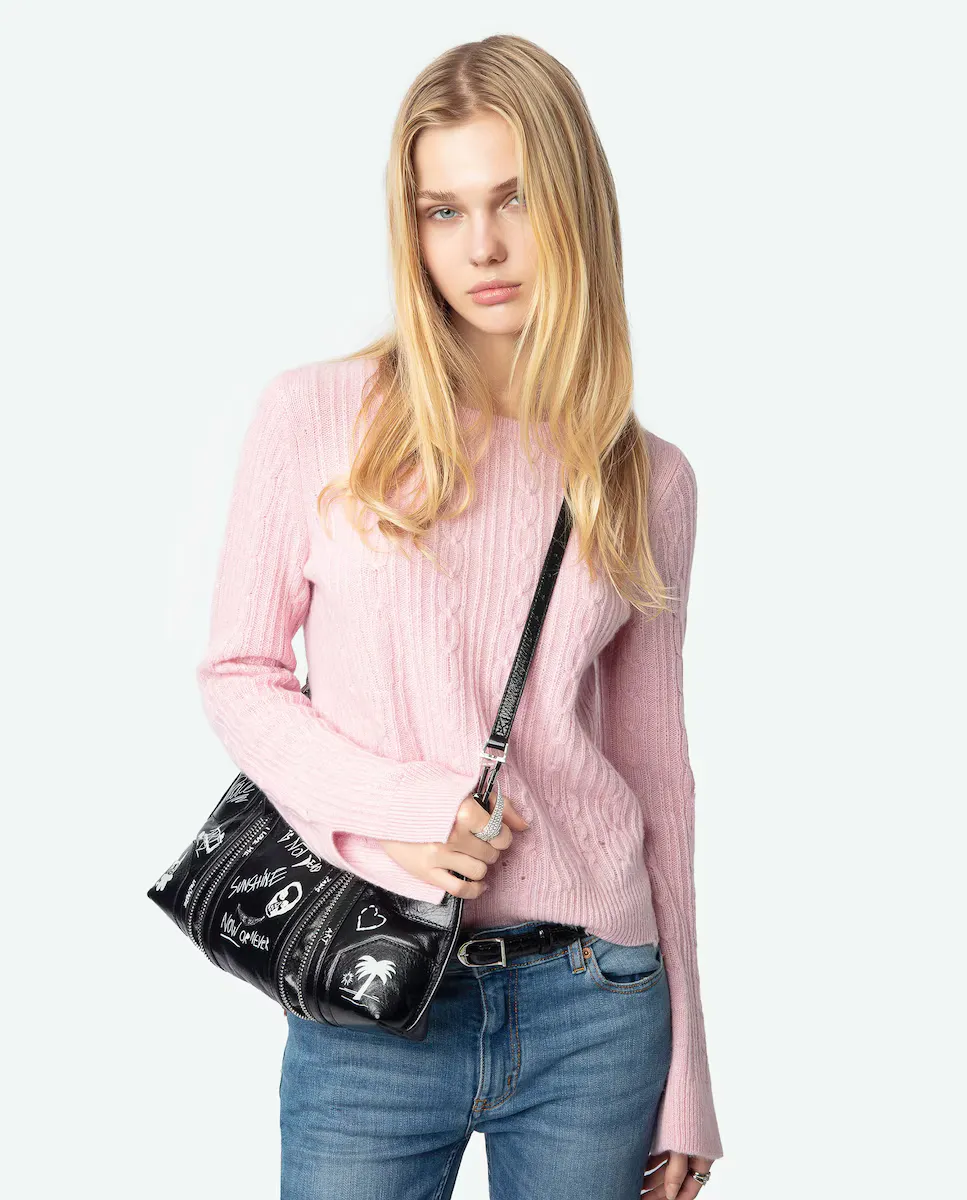 

Женский однотонный свитер Jonasson из 100% кашемира Zadig & Voltaire, розовый