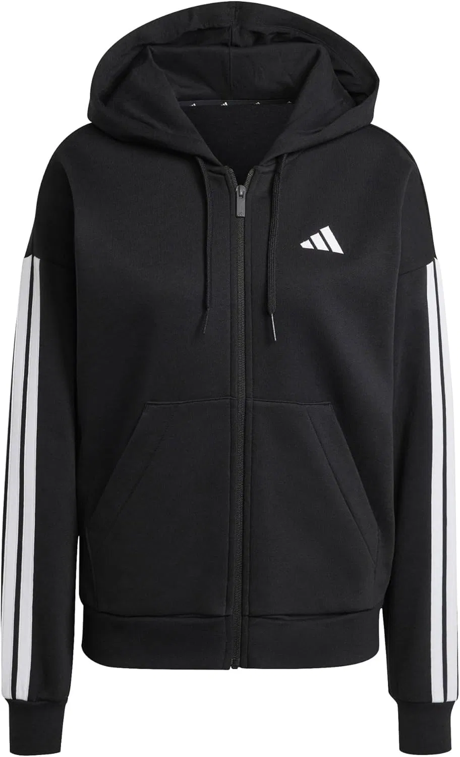 Женская флисовая кофта на молнии adidas, Black