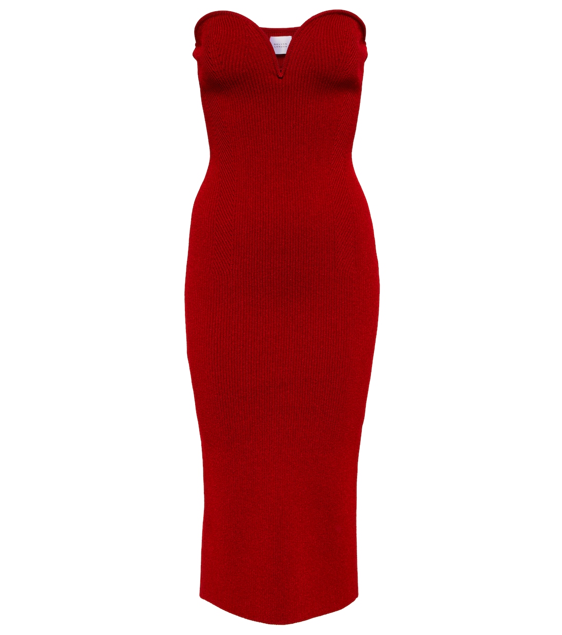 

Платье-бюстье миди Thalia Galvan, красный