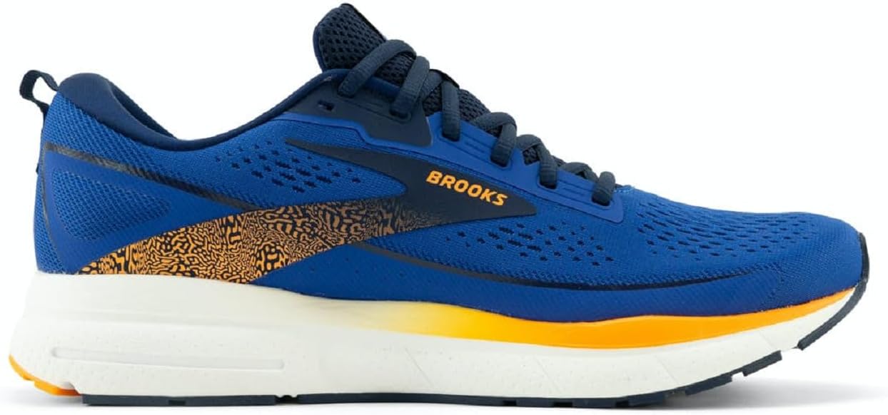 Мужские нейтральные беговые кроссовки Brooks Trace 3, синий/оранжевый — фото 2