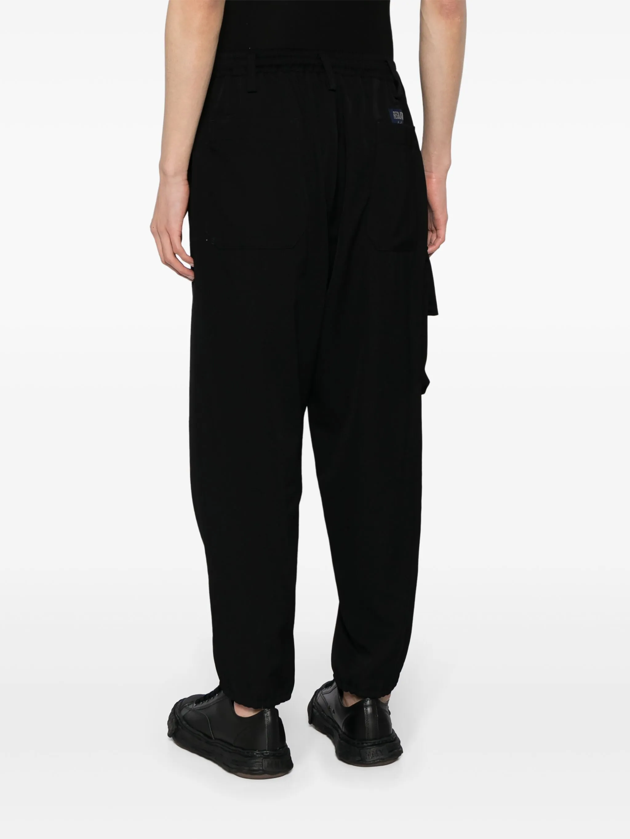 Зауженные шерстяные брюки Yohji Yamamoto, черный — фото 4