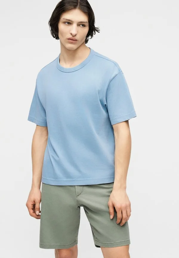 Мягкая укороченная базовая футболка Gap, Blue — фото 4